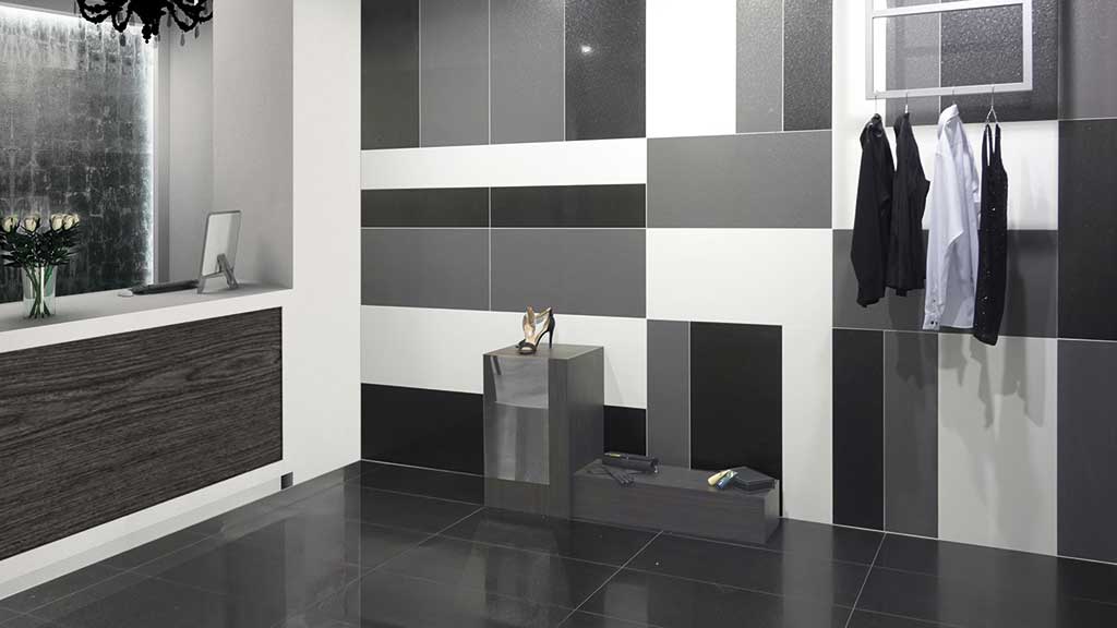 Schwarz-Weiß-Luxus-Badezimmer Trinity Collection