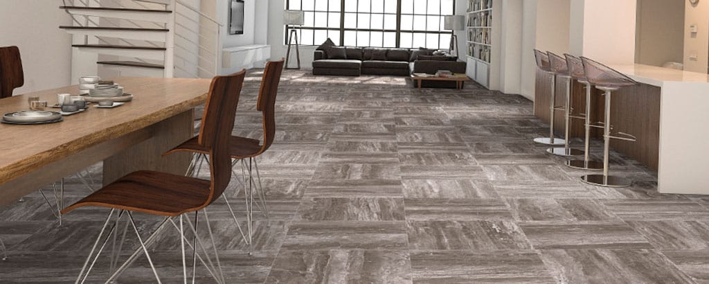 Marble effect porcelain stoneware floor