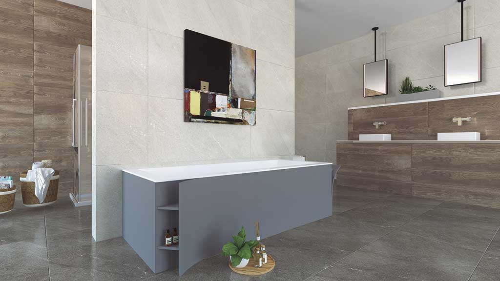 Bathroom imitation Marble, Stone and Wood - Brooklyn Collection