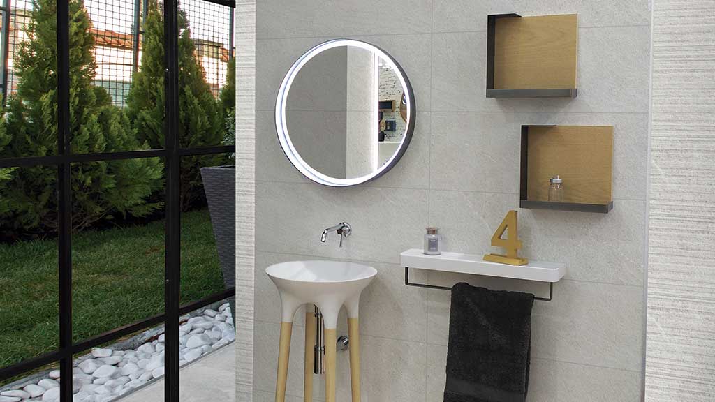 Imitation Stone Ceramic Bathroom, Toscana Collection