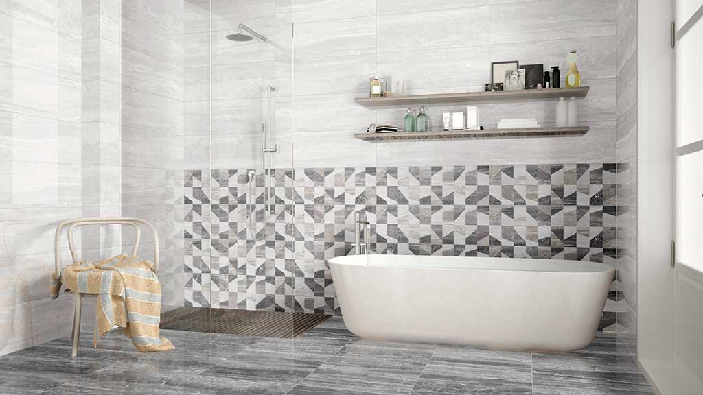 Combination of tiles Decorative bathrooms