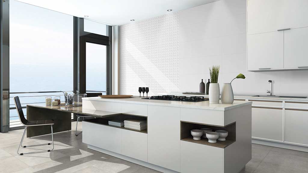 White kitchen tiles White Collection