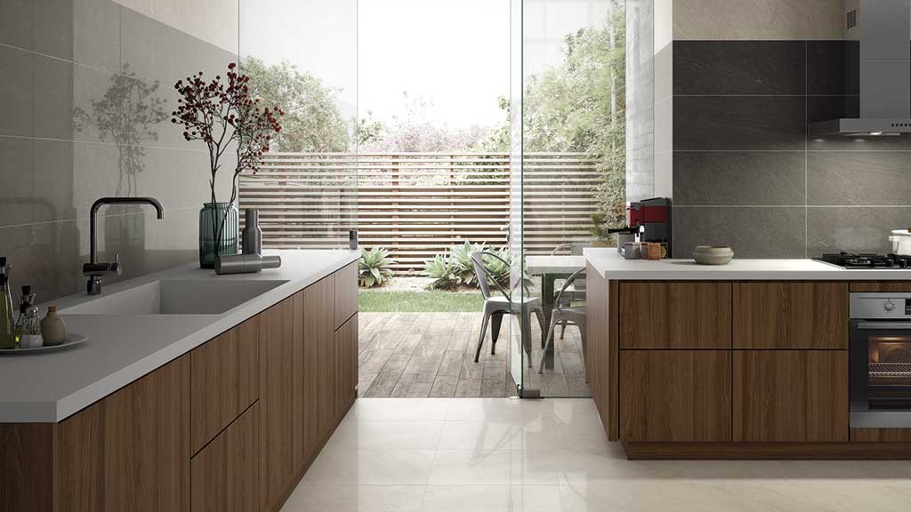 Stoneware integrated kitchen with exterior Brooklyn Collection