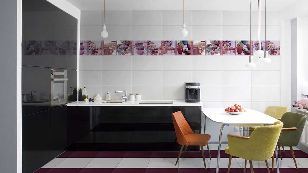 Decorative kitchen tiles White Collection