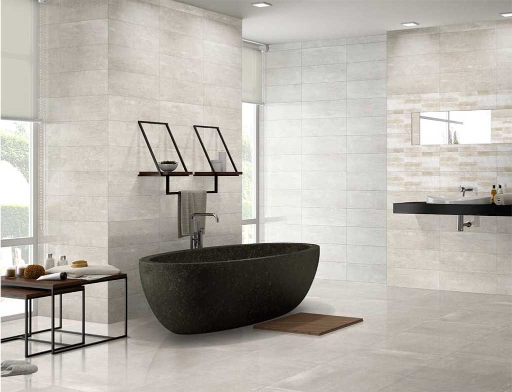 Rustic tiles for modern bathrooms: Ground Collection