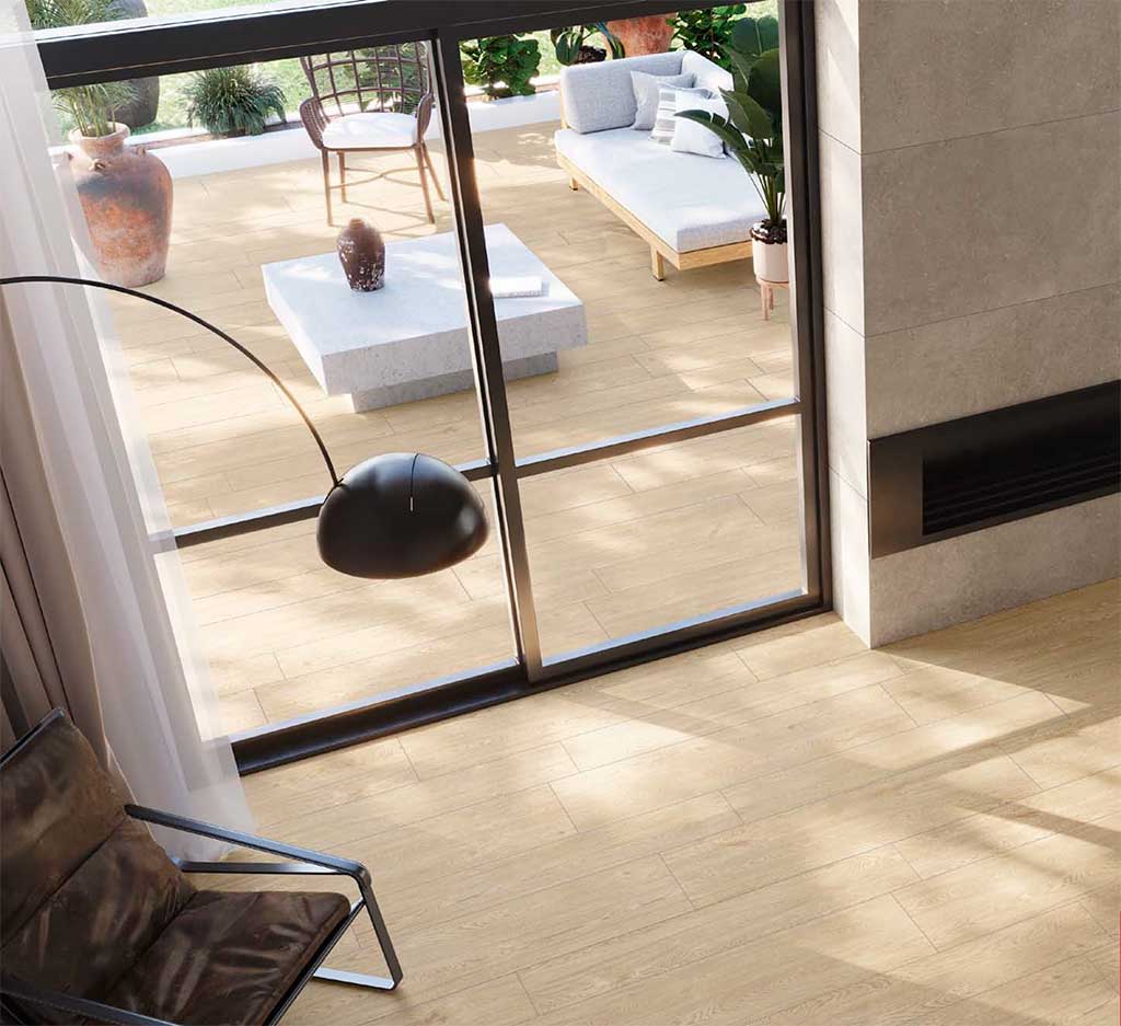 anti-slip exterior imitation wood porcelain tile flooring: AZTECA, Legno Collection