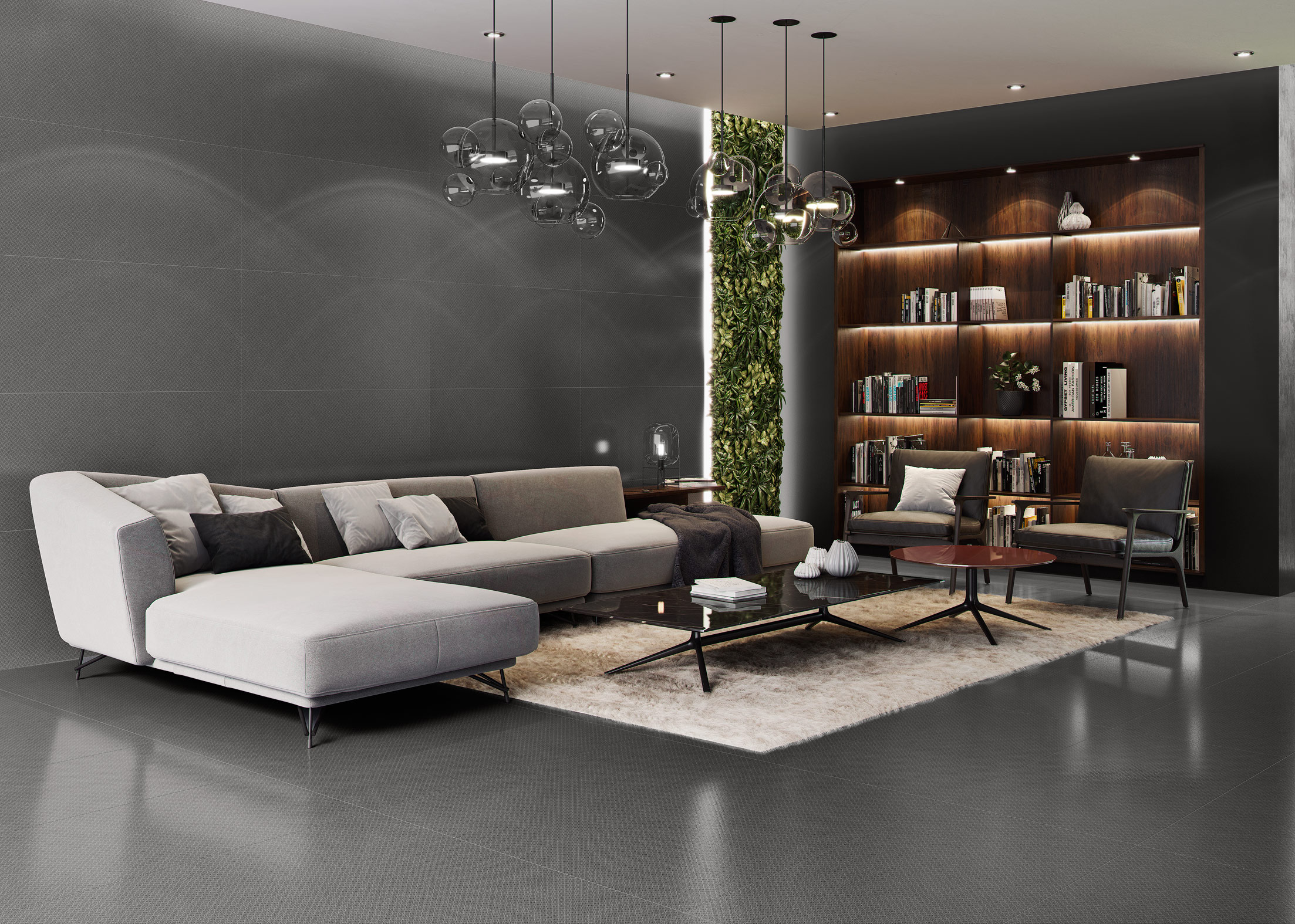 Modern Living Room Tiles: AZTECA, Metal2 Collection