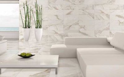 Calacatta imitation marble porcelain tile