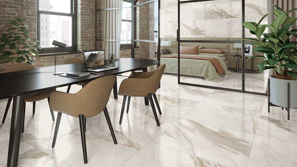 Calacatta marble porcelain tiles: Calacatta Collection, AZTECA Cerámica