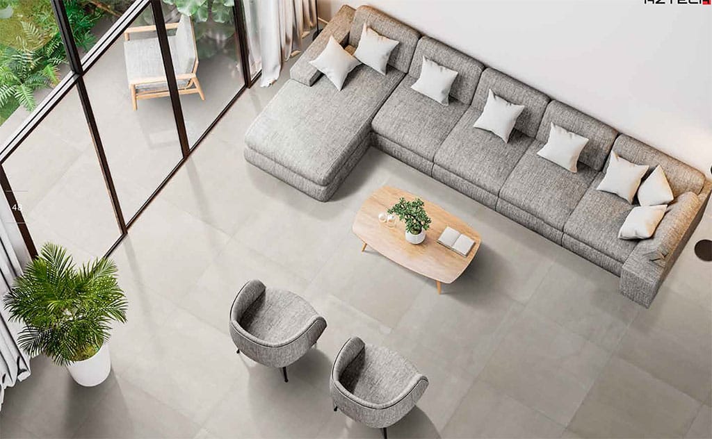 Non-slip exterior smooth colored porcelain tile flooring: AZTECA, Kai Collection