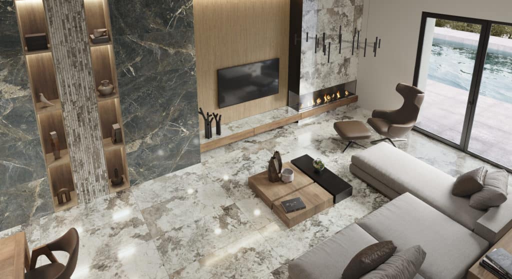 Marble types: AZTECA Cerámica, Patagonia from Marblefull Collection.