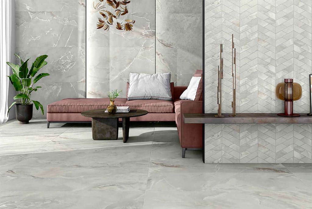 The latest in glossy porcelain marble effect tiles: AZTECA Cerámica, Onyx LUX Collection