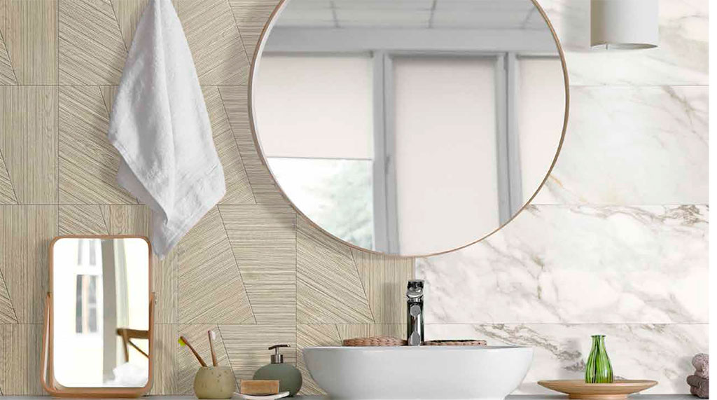 Nouveau carrelage en grès cérame imitation bois et marbre salle de bain : Collections AZTECA Cerámica, Legno et Macchia Vecchia