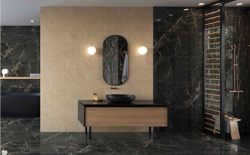 New Porcelain Tile imitation wood and marble: AZTECA Cerámica, Legno and Cervino Collections