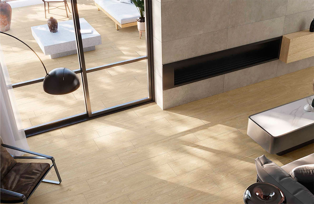 New Non-slip wood porcelain tile for outdoor areas: AZTECA Cerámica, Legno DRY Collection