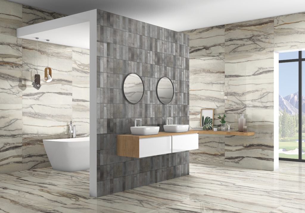 Marble imitation porcelain tile - Amazonas Collection - Azteca