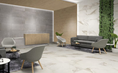 Azteca new products: Marble imitation and metallic effect porcelain tile